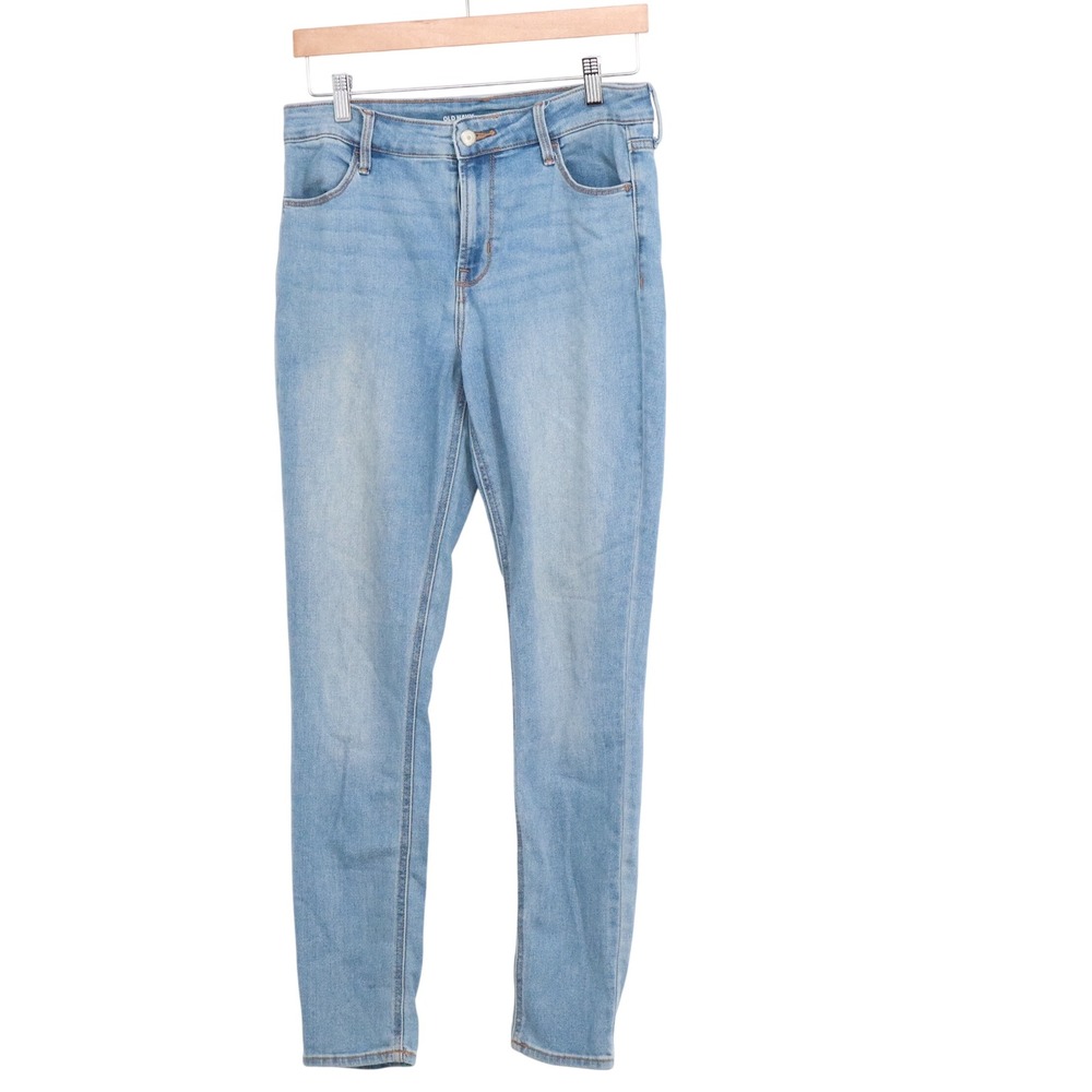 Old Navy Jeans Womens 6 Super Skinny Light Blue High Rise Stretch Excellent